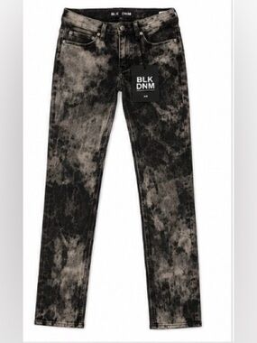 BLK DNM NYC NWT Sample Black Tie-Dye Straight Leg Jeans Size 25